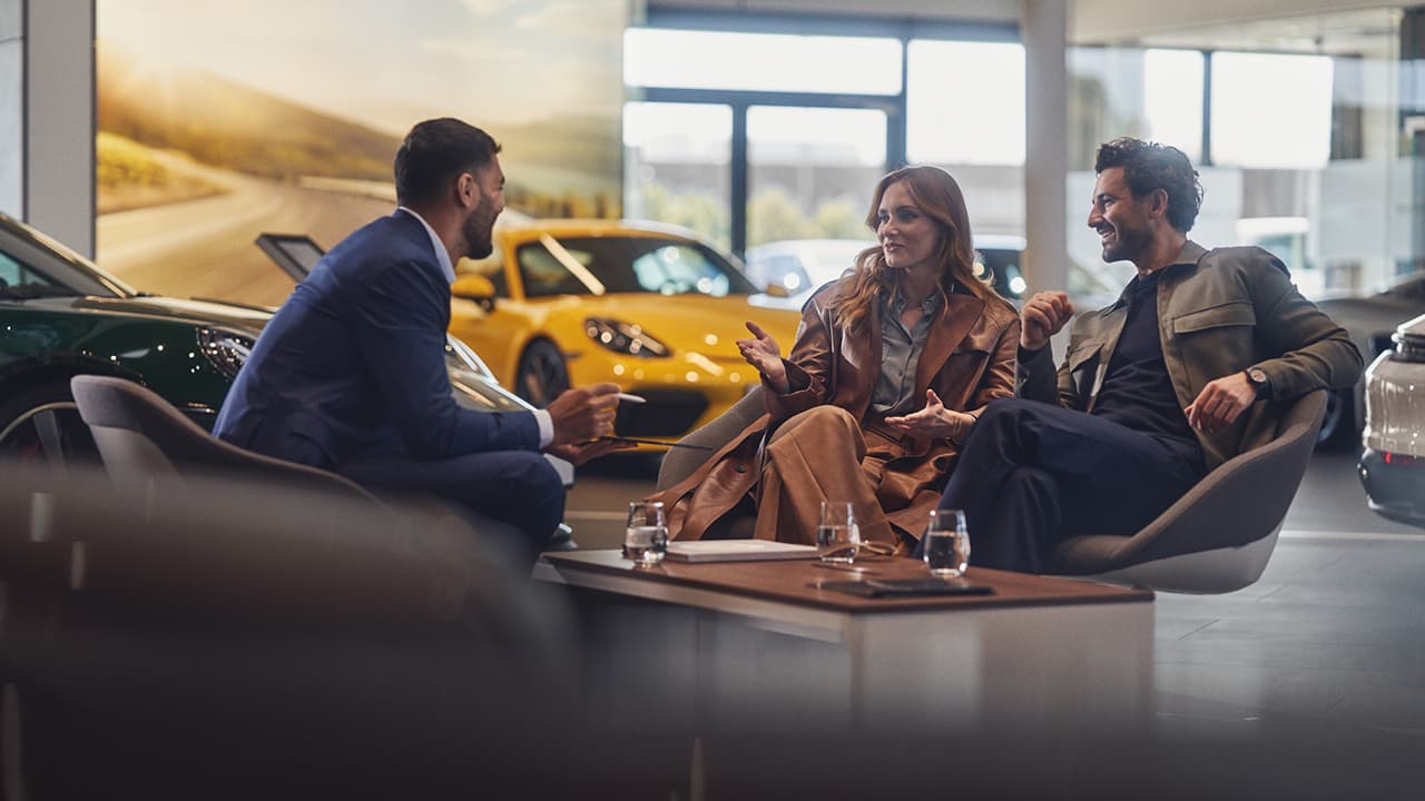 Group in a Porsche Center